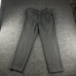 Cove USA Mens 34 Charcoal Gray Elastic Waist Cotton Stretch Chino Pants 2789